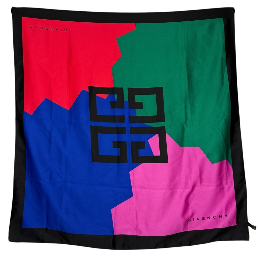 Givenchy Parfums Polyester Logo Colorblock Scarf - image 1